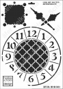 Schablone-Stencil A3 160-5031 Uhr mit Rauten Ziffernblatt